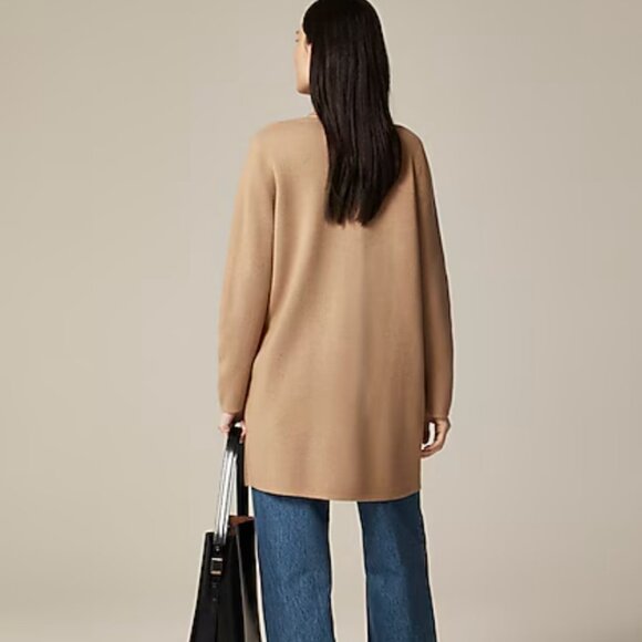 J.Crew Juliette collarless sweater-blazer tan XXS - Picture 4 of 6